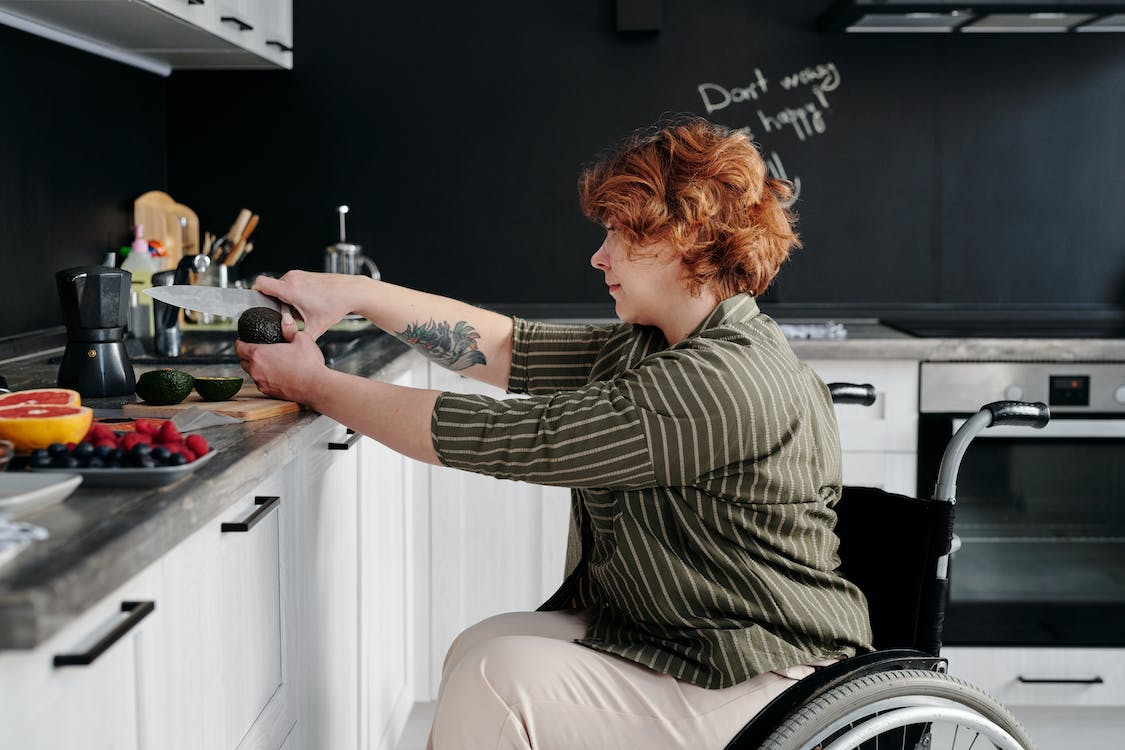 Woman in a wheelchair